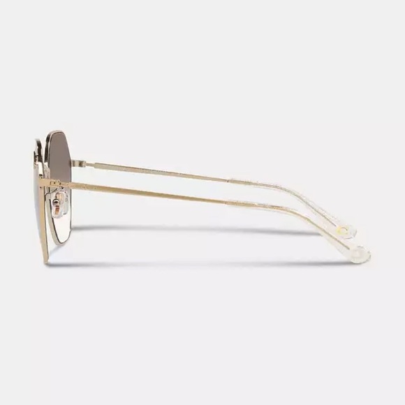 Coach Metal Hexagon Sunglasses - Picture 4 of 9